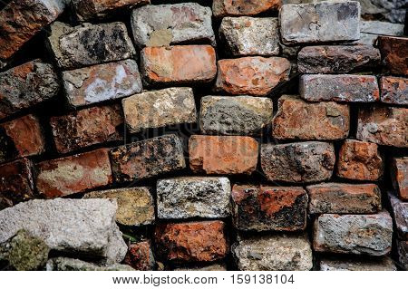 very old brick wall background vintage museum