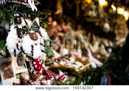 Typical Christmas market in Bolzano, Alto Adige in Italy