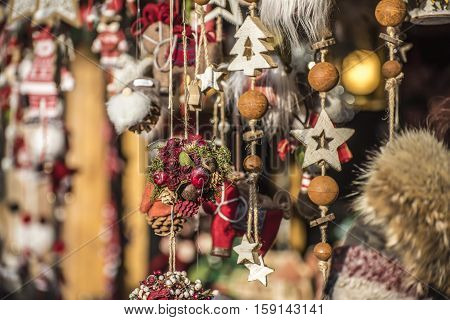 Typical Christmas market in Bolzano, Alto Adige in Italy