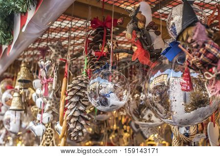 Typical Christmas market in Bolzano, Alto Adige in Italy