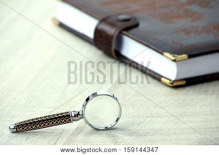 The Clothbound Notebook And Stationery Magnifier With Incrustata