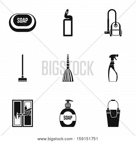 Cleansing icons set. Simple illustration of 9 cleansing vector icons for web