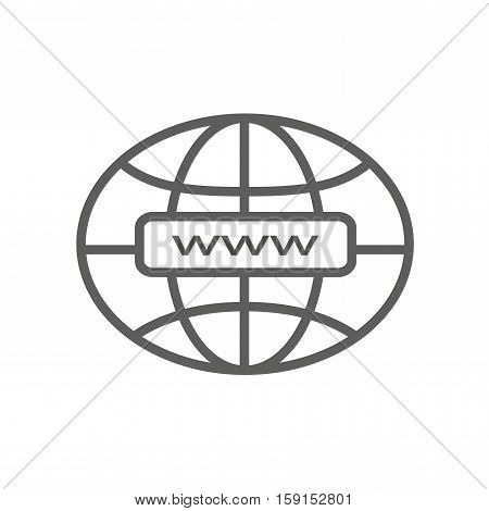 Address http web internet icon vector line