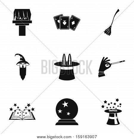 Sorcery icons set. Simple illustration of 9 sorcery vector icons for web