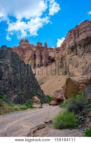 View Over Sharyn Or Charyn Canyon, Kazakhstan