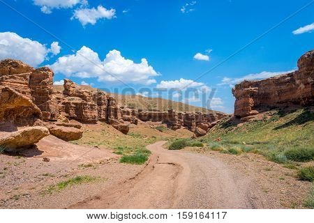 View Over Sharyn Or Charyn Canyon, Kazakhstan