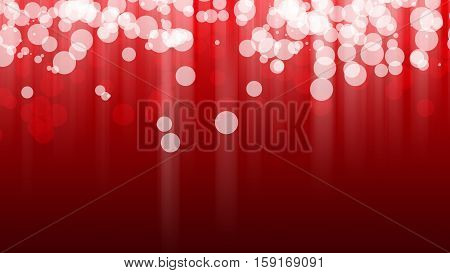 Abstract Red background with defocused sparkle lights. Red Bokeh as Christmas Festive Holiday Background