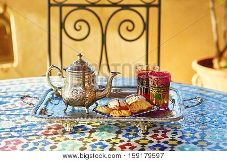 Moroccan Mint Tea With Sweets