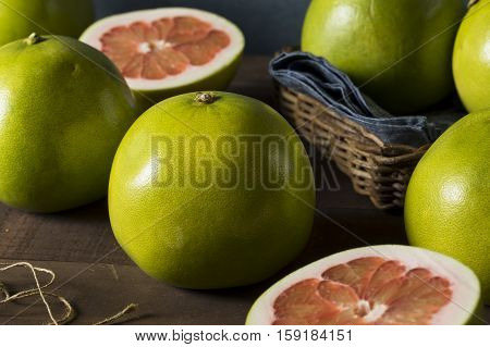 Raw Green Organic Citrus Pummelo Fruit