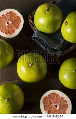 Raw Green Organic Citrus Pummelo Fruit