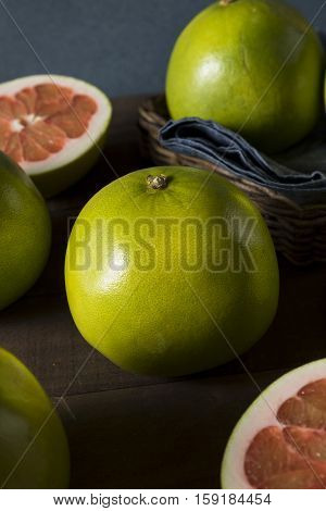 Raw Green Organic Citrus Pummelo Fruit