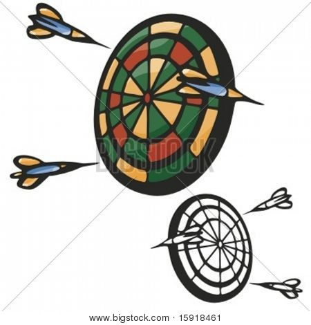 Darts board. Vector illustration