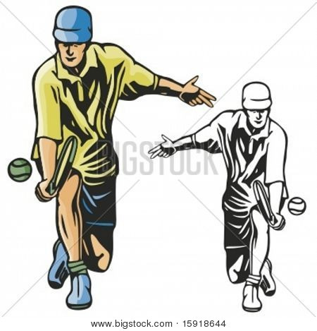 Giocatore di tennis. Illustrazione vettoriale