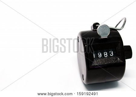 Year 1983 Counter on isolated white background