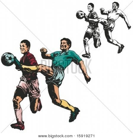Fußball-Spieler. Vektor-illustration
