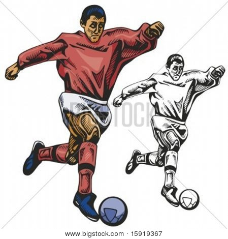 Fußball-Nationalspieler. Vektor-illustration
