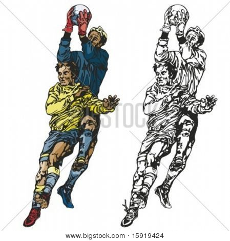 Fußball-Spieler. Vektor-illustration