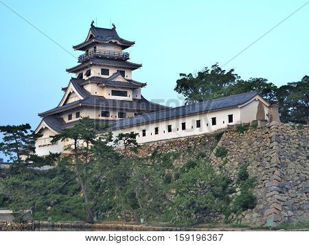 Imabari Castle is a Japanese castle in Imabari, Ehime Prefecture, Japan. This castle is well known as one of the three water castles in Japan.