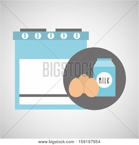 kitchen bakery concept milk eggs vector illustration eps 10