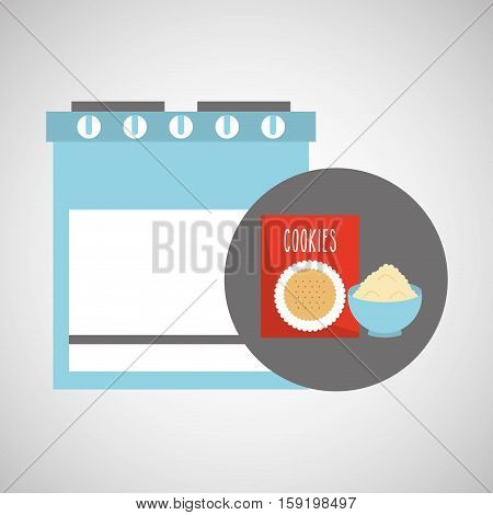 kitchen bakery concept box mix cookie vector illustration eps 10