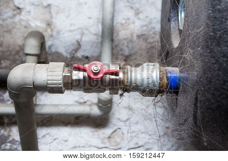 Hydraulic Pipes An Valves In Basement