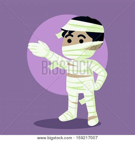 guy in mummy costume eps10 vector illustration design