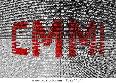 CMMI in the form of binary code, 3D illustration