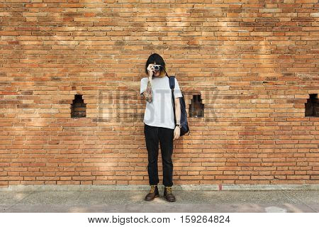 Man Photographer Traveler Lifestyle Concept