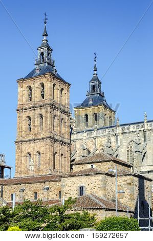 Facade of the Cathedral of Astorga Spain.