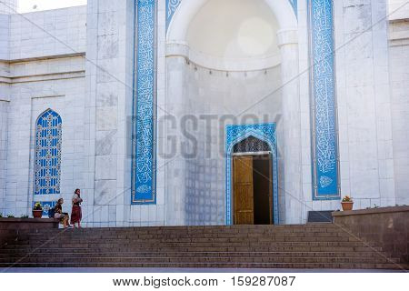 Entrance To Almaty Central Mosque, Kazakhstan