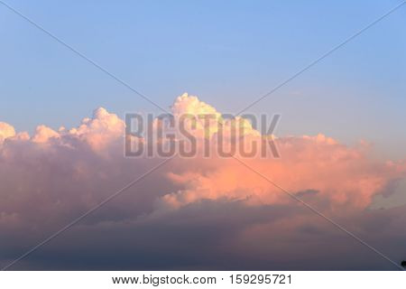 Blue Sky And Cloud, Sun-setting