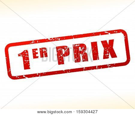 Illustration of first price buffered on white background