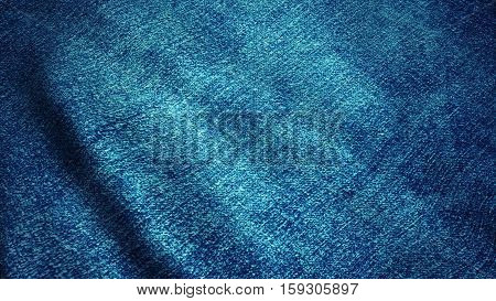 Realistic Ultra-HD jeans cloth waving in the wind. Seamless loop with highly detailed fabric texture. 