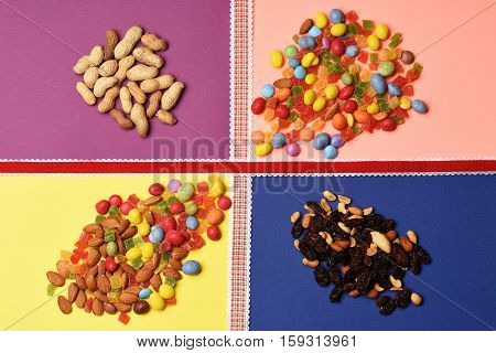 Colorful Dragee With Nuts