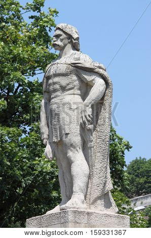 Statue of Gyorgy Dozsa in Buda Castle of Budapest, Hungary