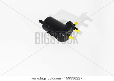 Fuel filter. Isolate on white background.  Auto Parts. Spare parts.