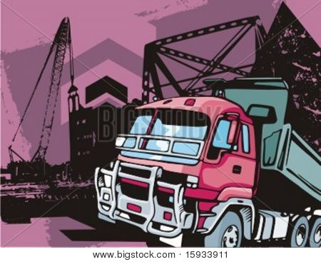 建設トラック バック グラウンド シリーズ。カントーもはるかに多くこのシリーズの私のポートフォリオをチェックします。