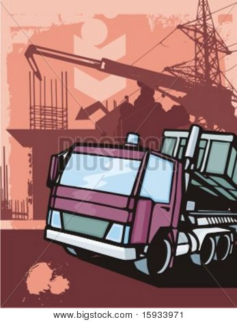 建設トラック バック グラウンド シリーズ。カントーもはるかに多くこのシリーズの私のポートフォリオをチェックします。