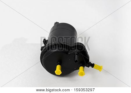 Fuel filter. Isolate on white background. Auto Parts. Spare parts.