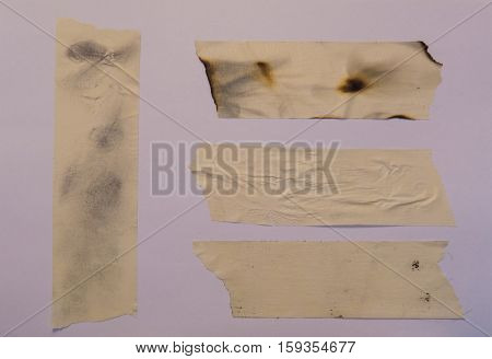 Collection of used and isolated masking tape