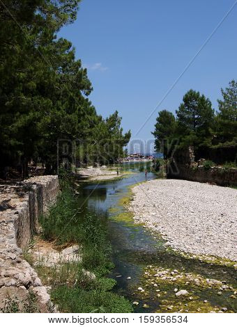 Olympos beach and ancient city in Kemer, Antalya