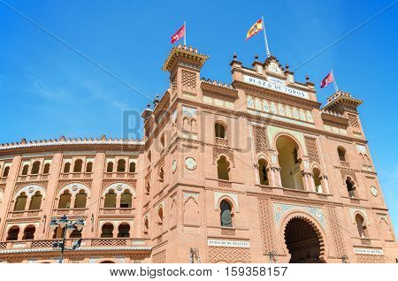 MADRID - APRIL 13: Famous Bullfighting arena in Madrid. Plaza de toros de las Ventason april 13 2013 in Madrid Spain