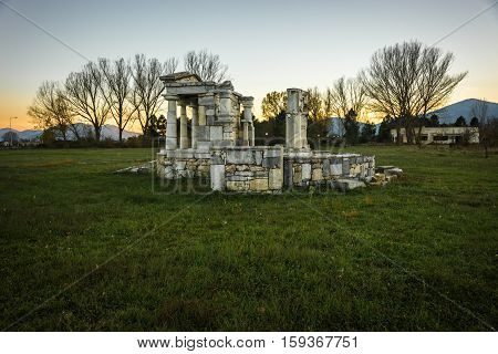 Temple Of Poseidon At Ancient Mantineia, Arcadia, Peloponnese, Greece