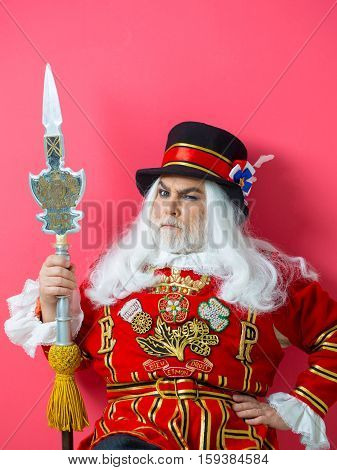 Frown Senior Man Beefeater