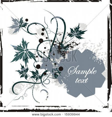 Floral vector frame series. Add your text inside.