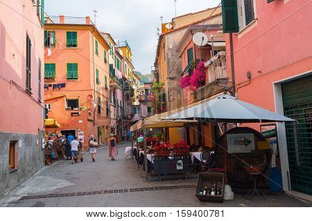 Picturesque Alley In Monterosso Al Mare, Italy