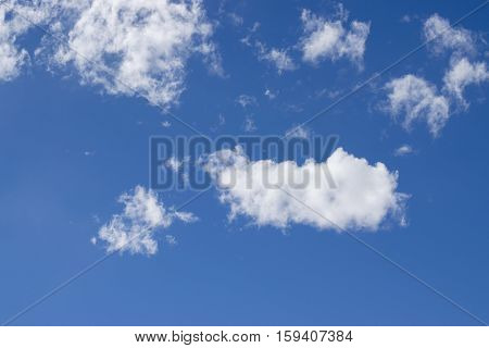 Blue sky with white cloud close up stock image Kolkata Calcuatta West Bengal India