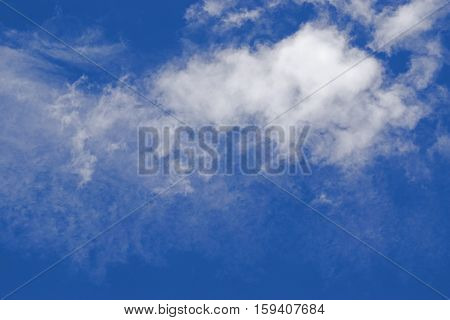 Blue sky with white cloud close up stock image Kolkata Calcuatta West Bengal India