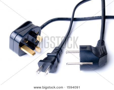 화이트에 블랙 전기 코드