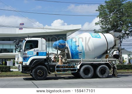 CHIANG MAI THAILAND - OCTOBER 28 2016: Concrete truck of CPAC Concrete product company. Photo at road no.121 about 8 km from downtown Chiangmai thailand.